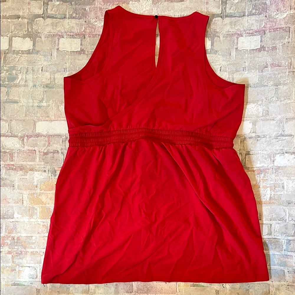 Torrid Stretch Woven Mini 2-fer Red Active Mini Dress with Built in Shorts - Picture 4 of 8